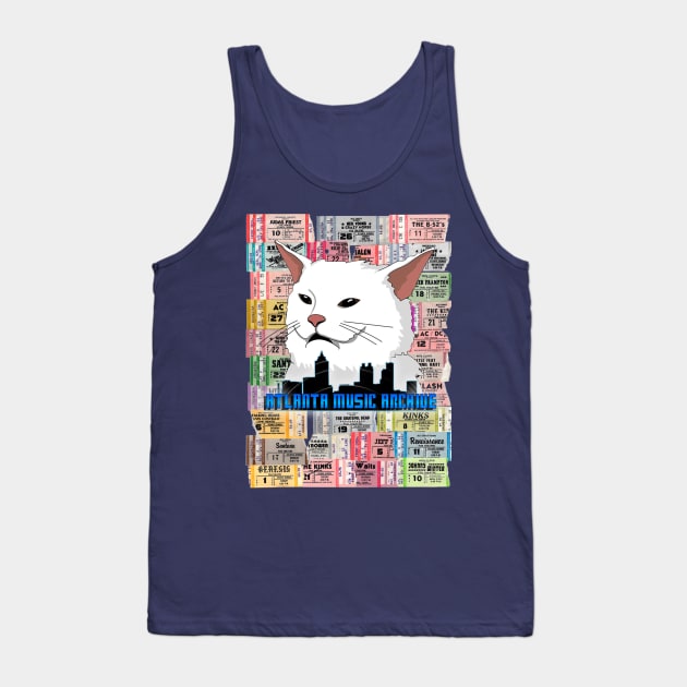 Atlanta Ticket Stub Cat Tank Top by TicketStubTees